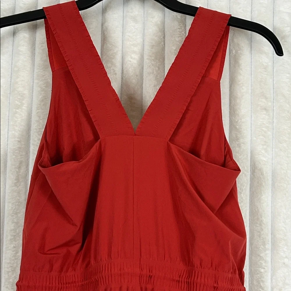 Athleta current red/rust savannah wide leg jumpsuit size 4 - Picture 7 of 12